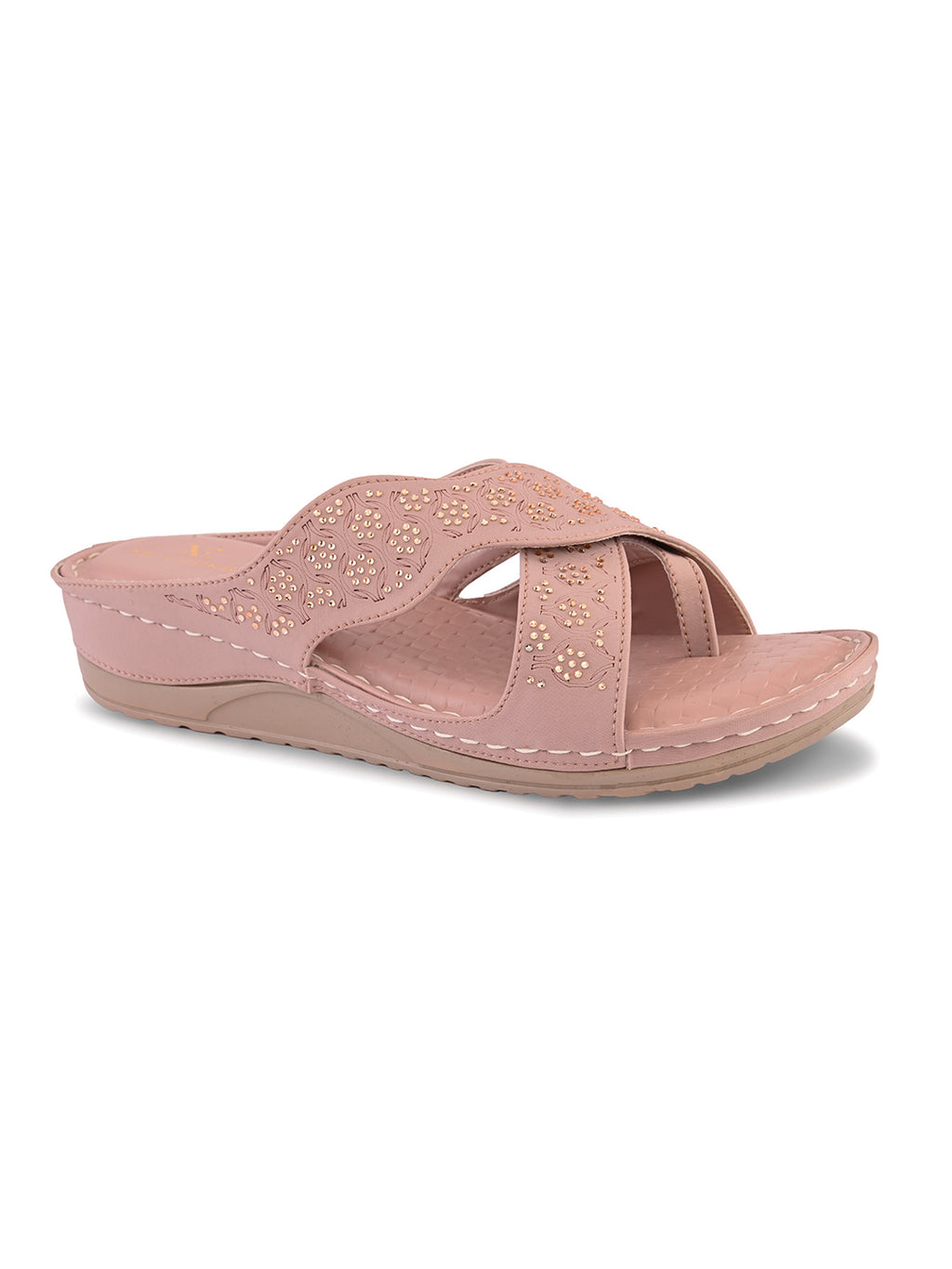 Elegant Comfortable Cross Strap Wedge Slippers
