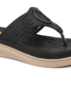 Slip-On Comfort Slippers with Textured Buckle Detail