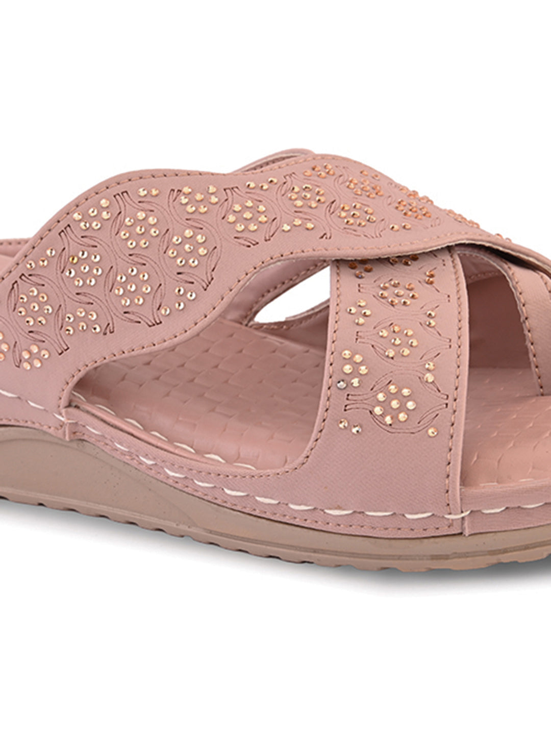 Elegant Comfortable Cross Strap Wedge Slippers