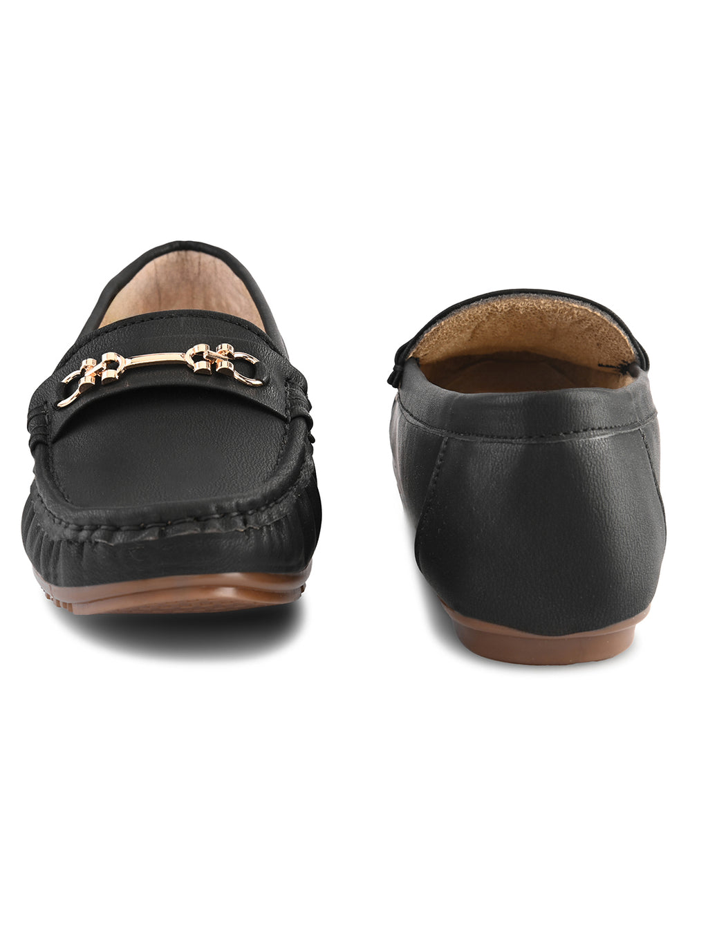 Classic Loafers with Metal Detail With Soft Insole Flats