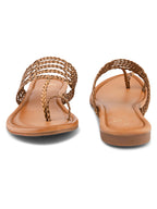 Multi-Strap Braided Toe-Ring Flats Sandal