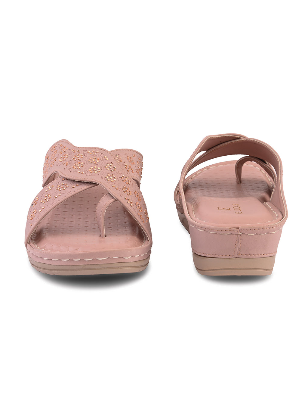 Elegant Comfortable Cross Strap Wedge Slippers
