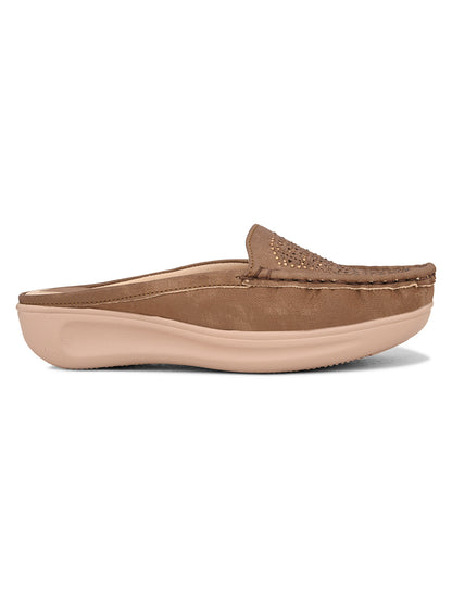 Embellished Slip-On Mules with Comfortable Cushioning