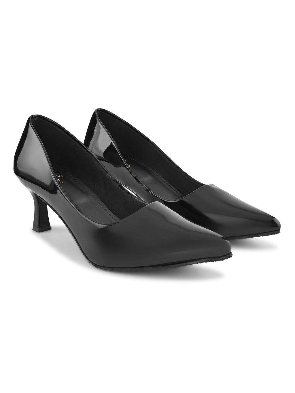 Glossy Pointed Toe Cushioned Slip-On Pumps