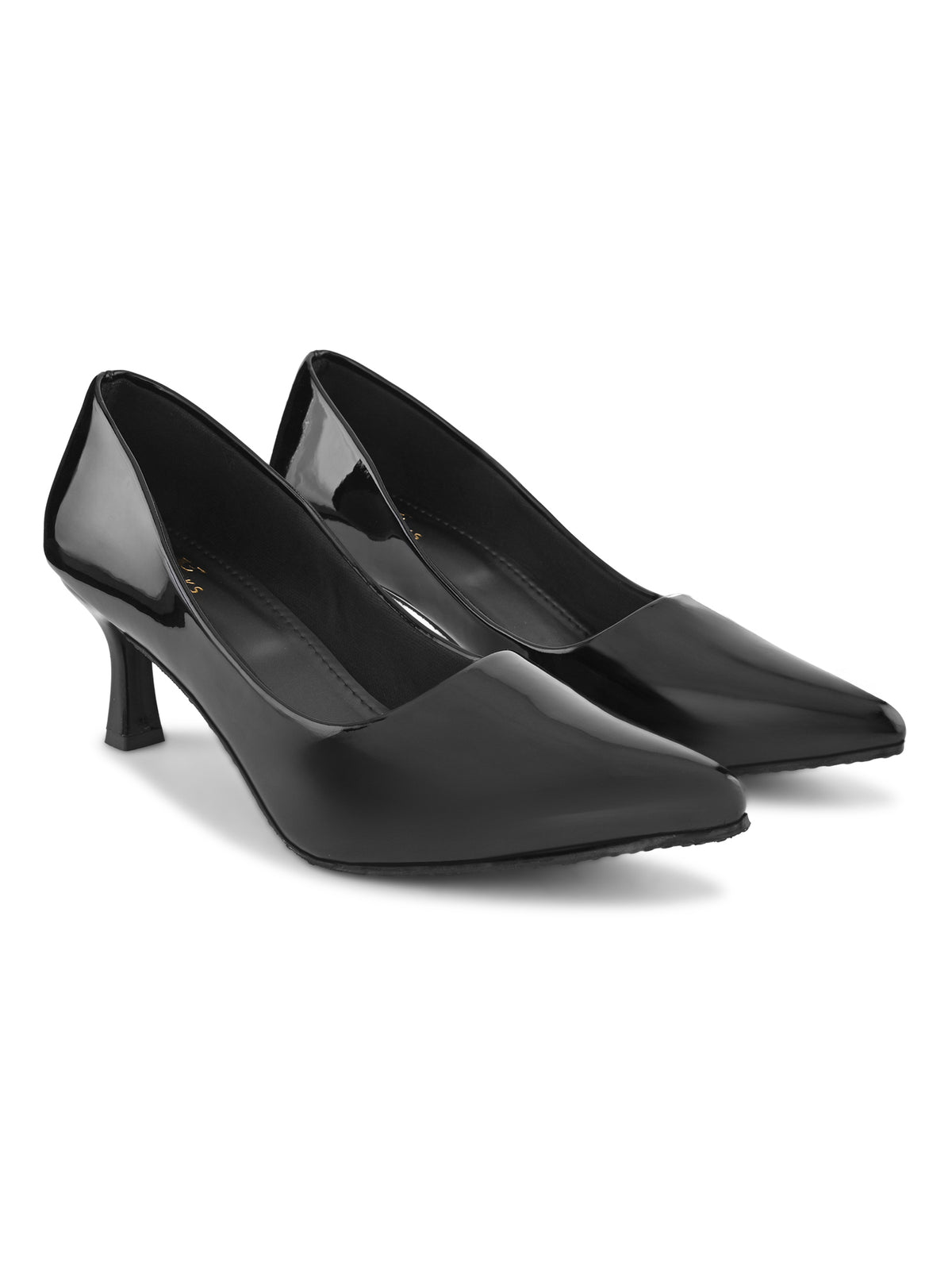 Glossy Pointed Toe Cushioned Slip-On Pumps