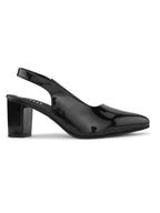 Elegant Patent Pointed-Toe Slingback Heels