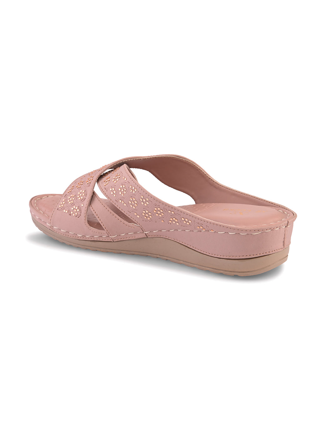 Elegant Comfortable Cross Strap Wedge Slippers