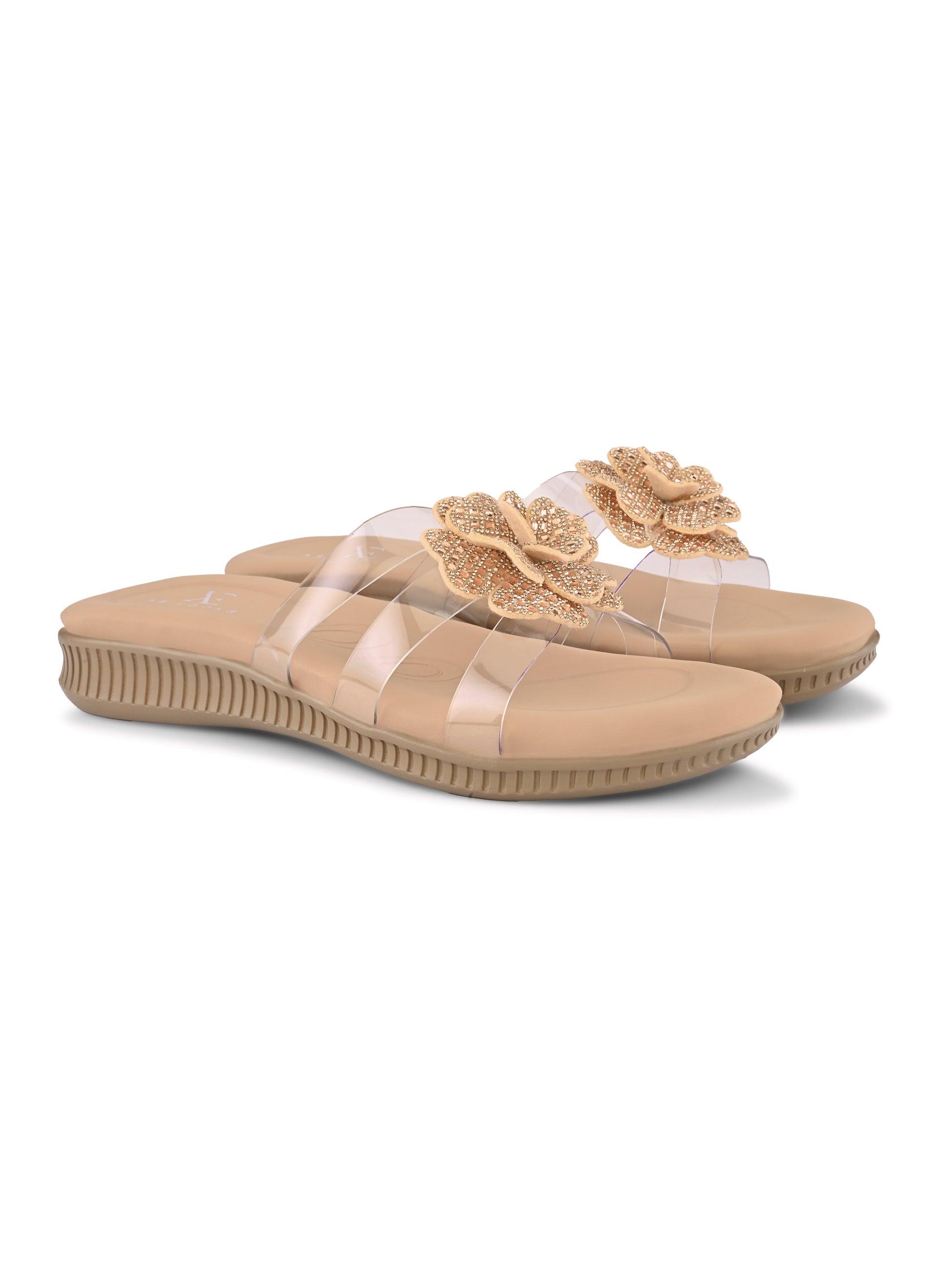 Crystal Rose Transparent Comfort Cushion Slides
