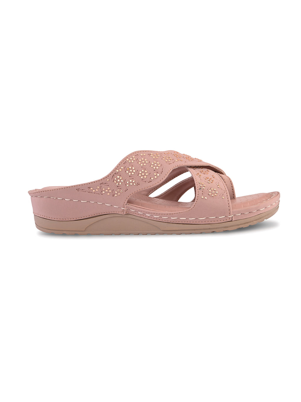 Elegant Comfortable Cross Strap Wedge Slippers