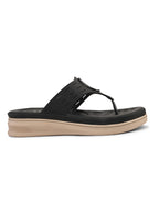 Slip-On Comfort Slippers with Textured Buckle Detail