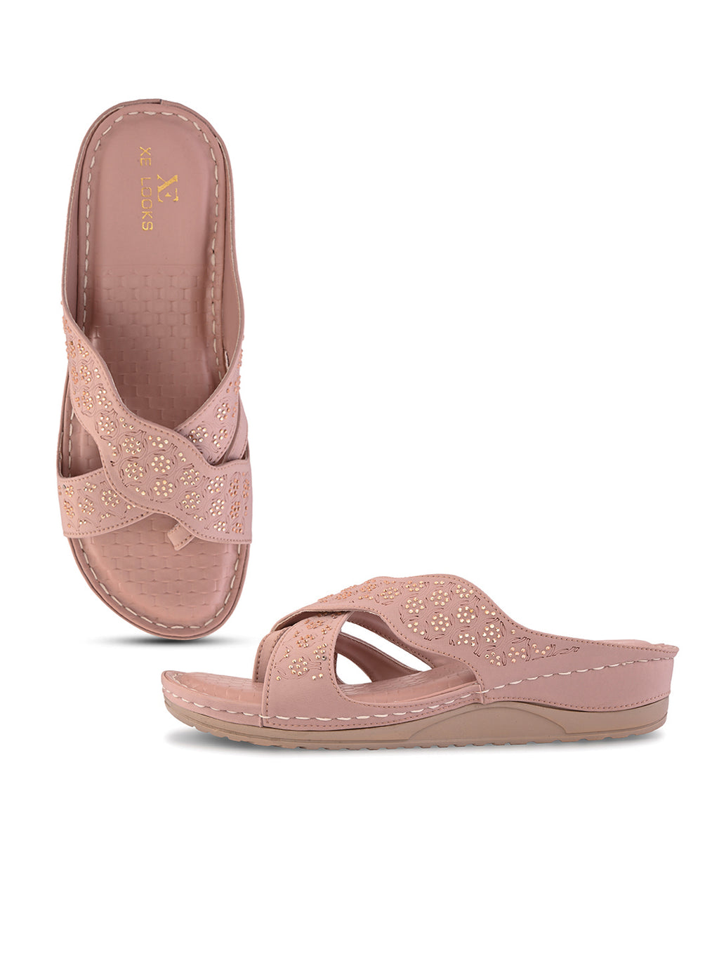 Elegant Comfortable Cross Strap Wedge Slippers