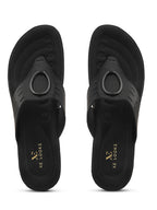 Slip-On Comfort Slippers with Textured Buckle Detail