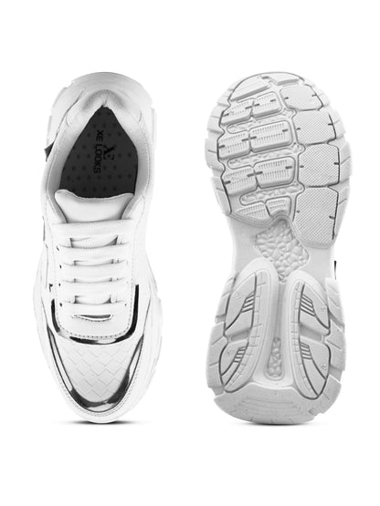 Soft Lace up Sneakers, Lightweight & Trendy Running Sports Shoes