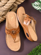 Elegant & Orthopaedic Spring Flower Design Doctor Comfort Slippers