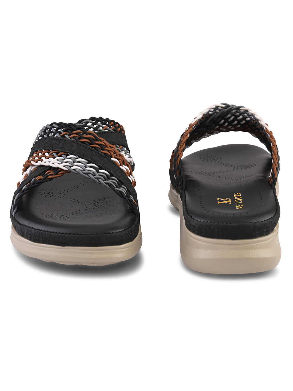 Criss-Cross Braided Strap Doctor Slippers