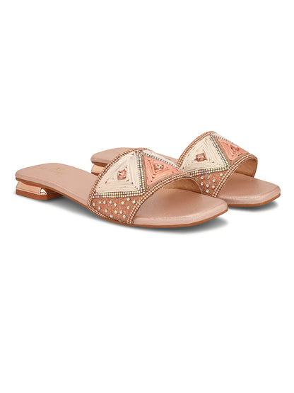 Chic & Classy Embellished Flat Slippers