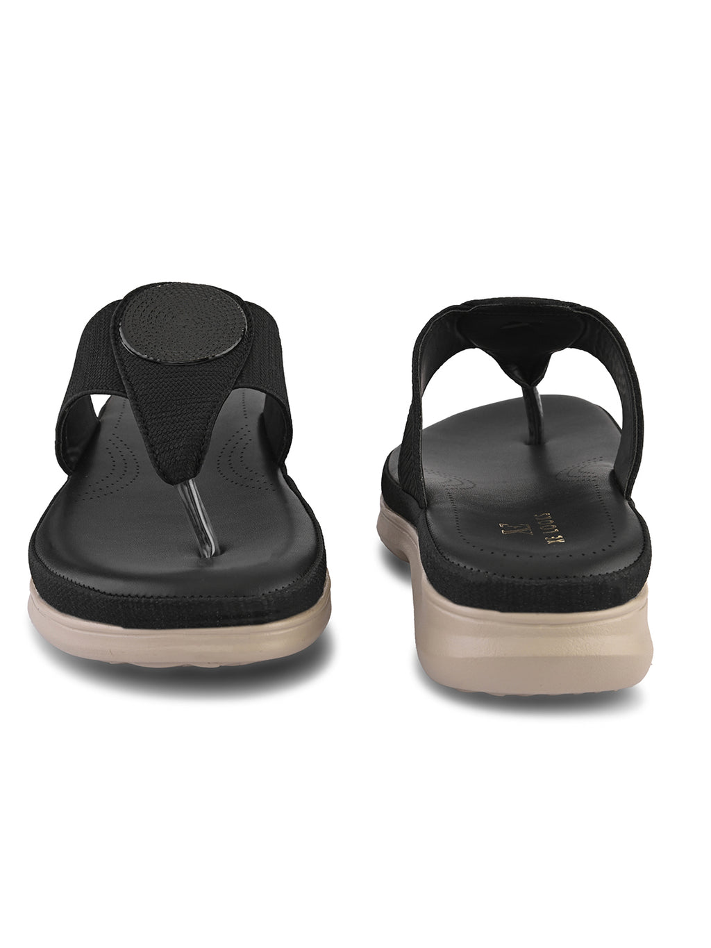 Embellishment Buckle Detail Comfort Toe-Ring Slippers
