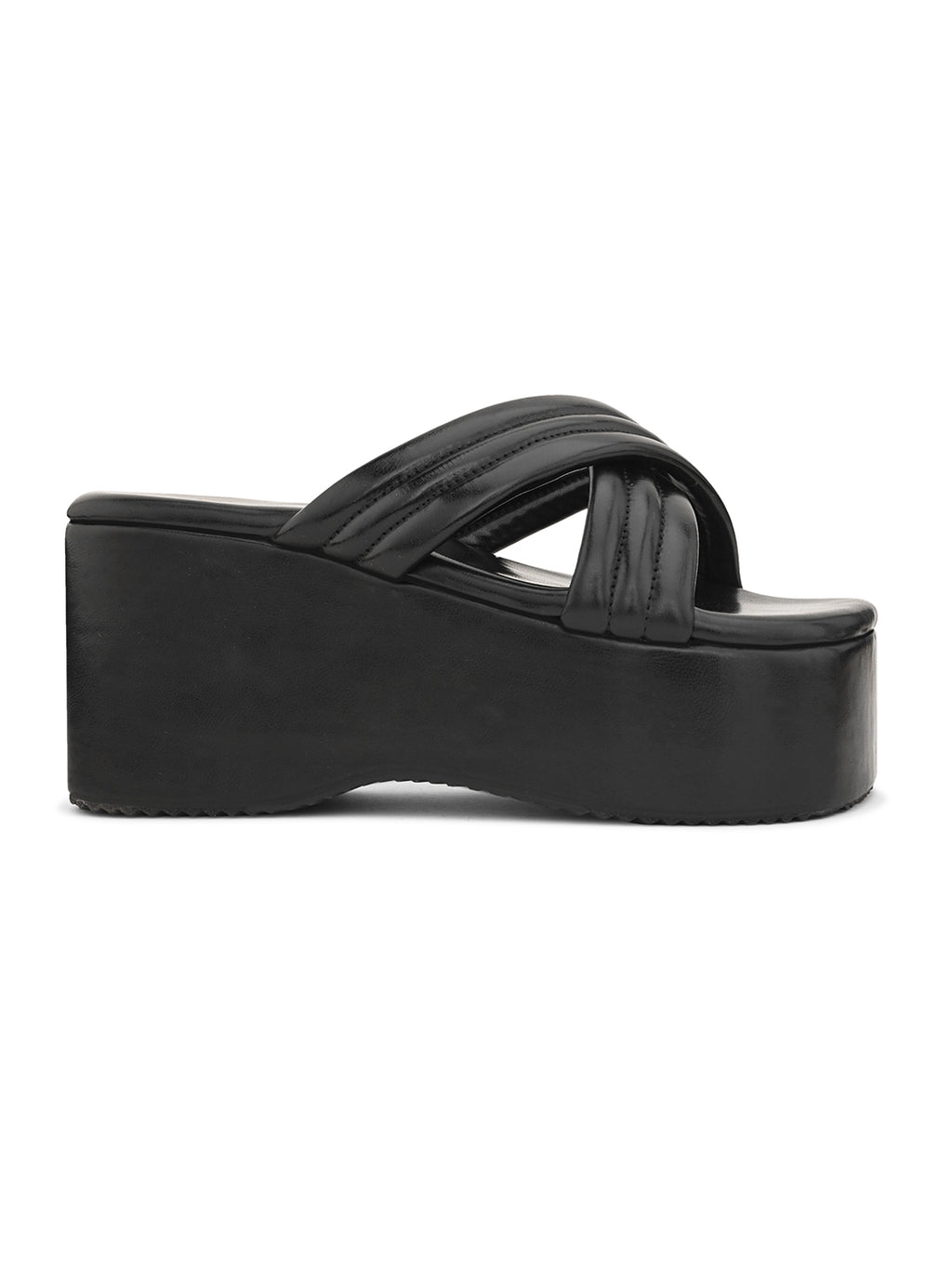 Cross Strap with cushion platform Slippers