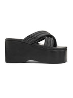 Cross Strap with cushion platform Slippers