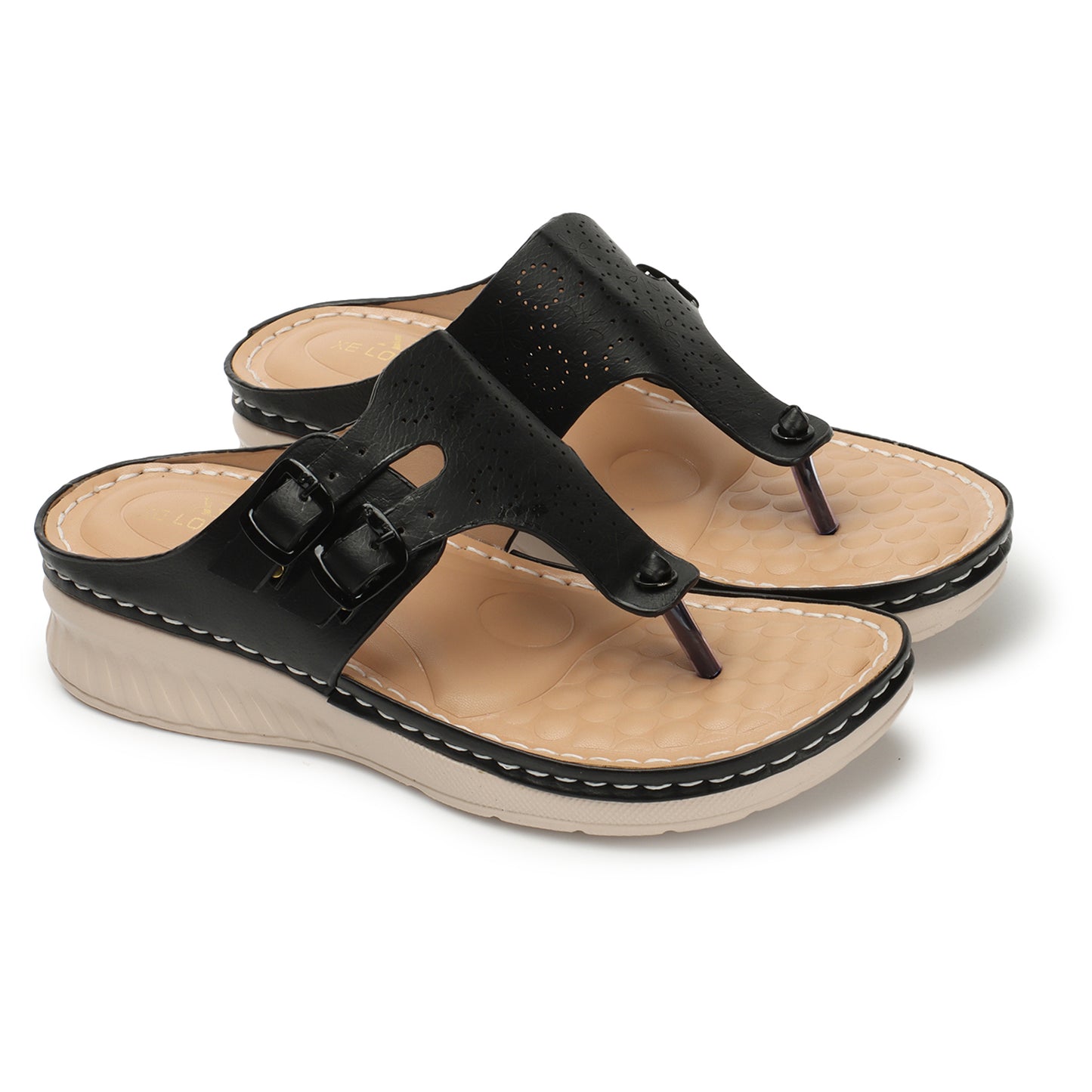 Graceful & Durable Buckle Design Doctor Slippers