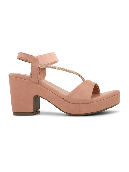 Comfortable Fancy & Charm Block Heel Sandal With Ankle Strap