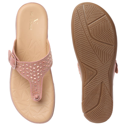 Chic & Elegant Siroski Design Soft Comfortable Slippers