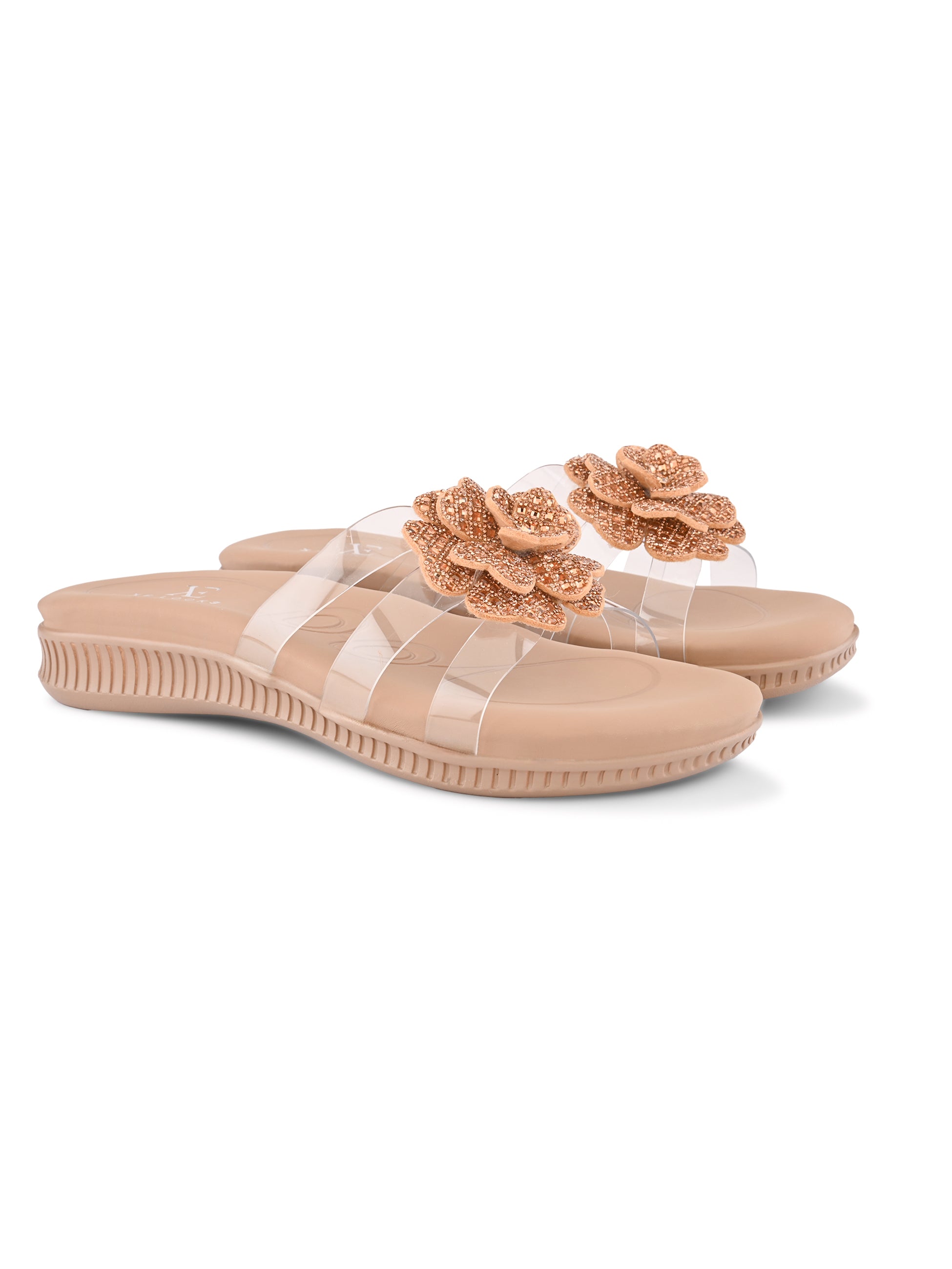 Crystal Rose Transparent Comfort Cushion Slides