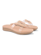 Crystal Floral Transparent Comfort Cushion Slides