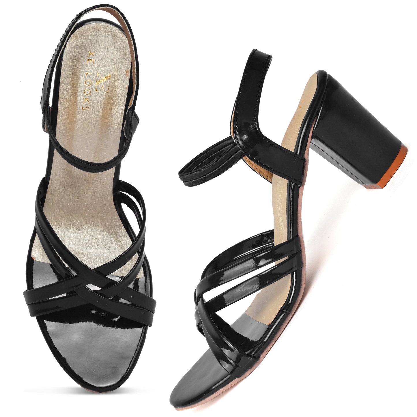 Eye-Catching & Graceful Cross Strap Design Block Heels Sandals