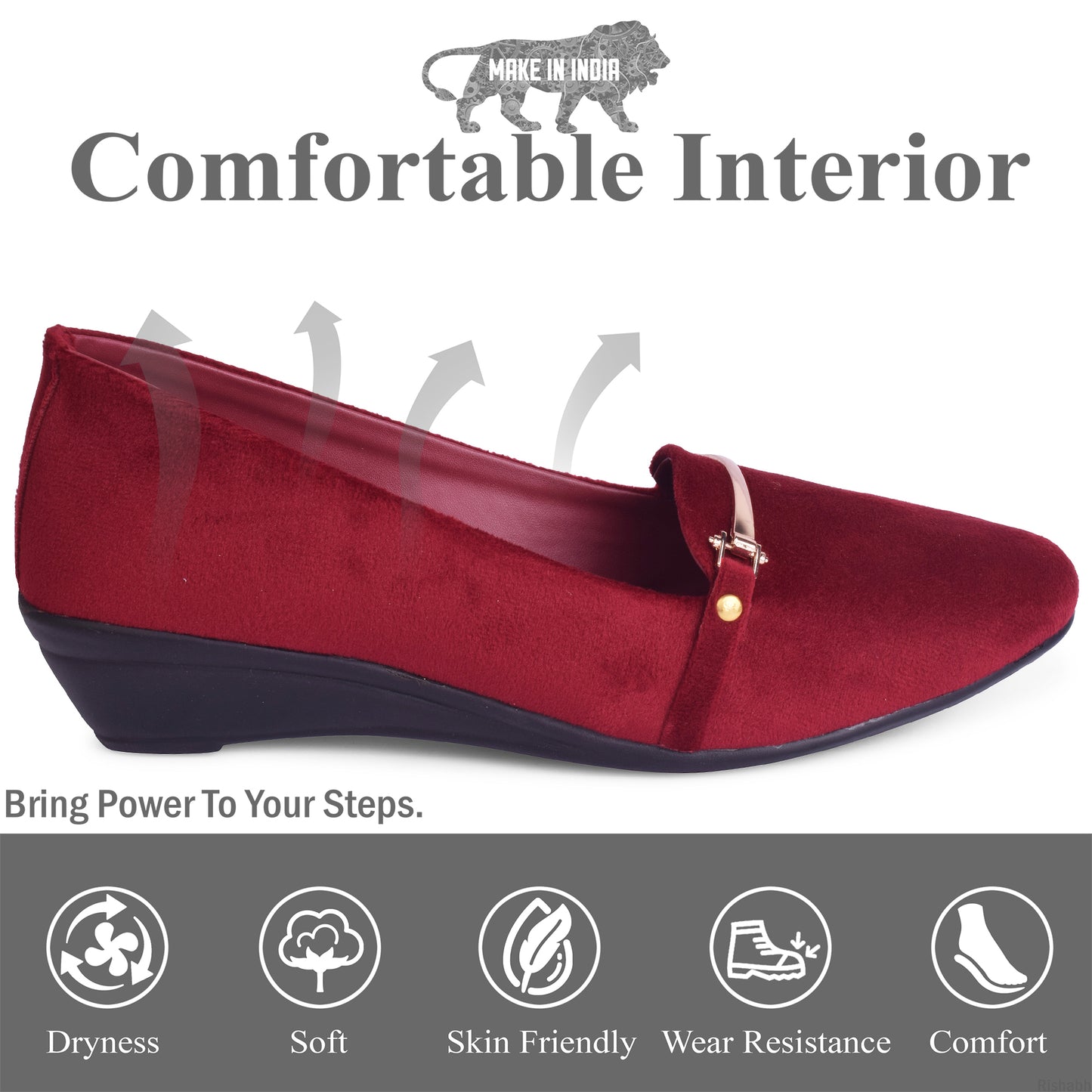 Classy & Elegant Stylish Premium Wedge Heel Ballerinas