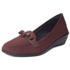 Elegant & Versatile Bow Design Wedge Heel Ballerinas