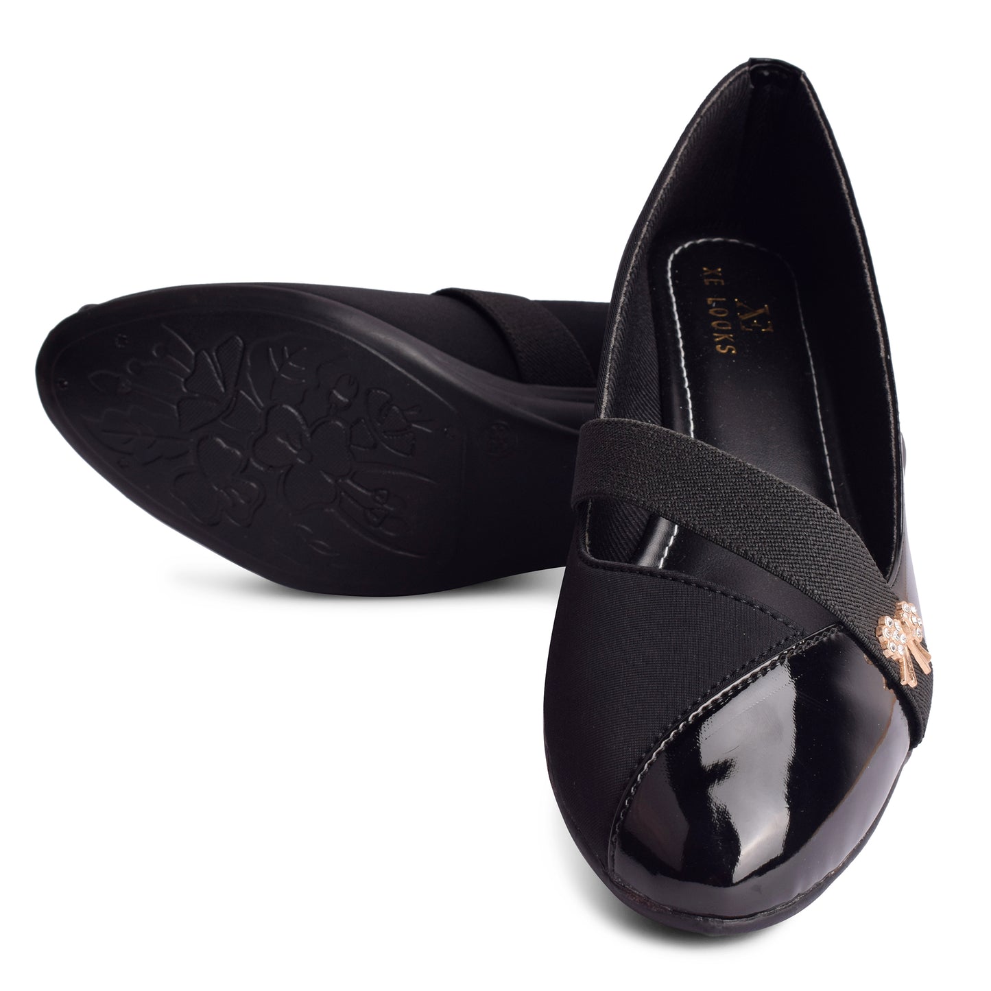 Classy & Alluring Shiny Wedge Heel Ballerinas