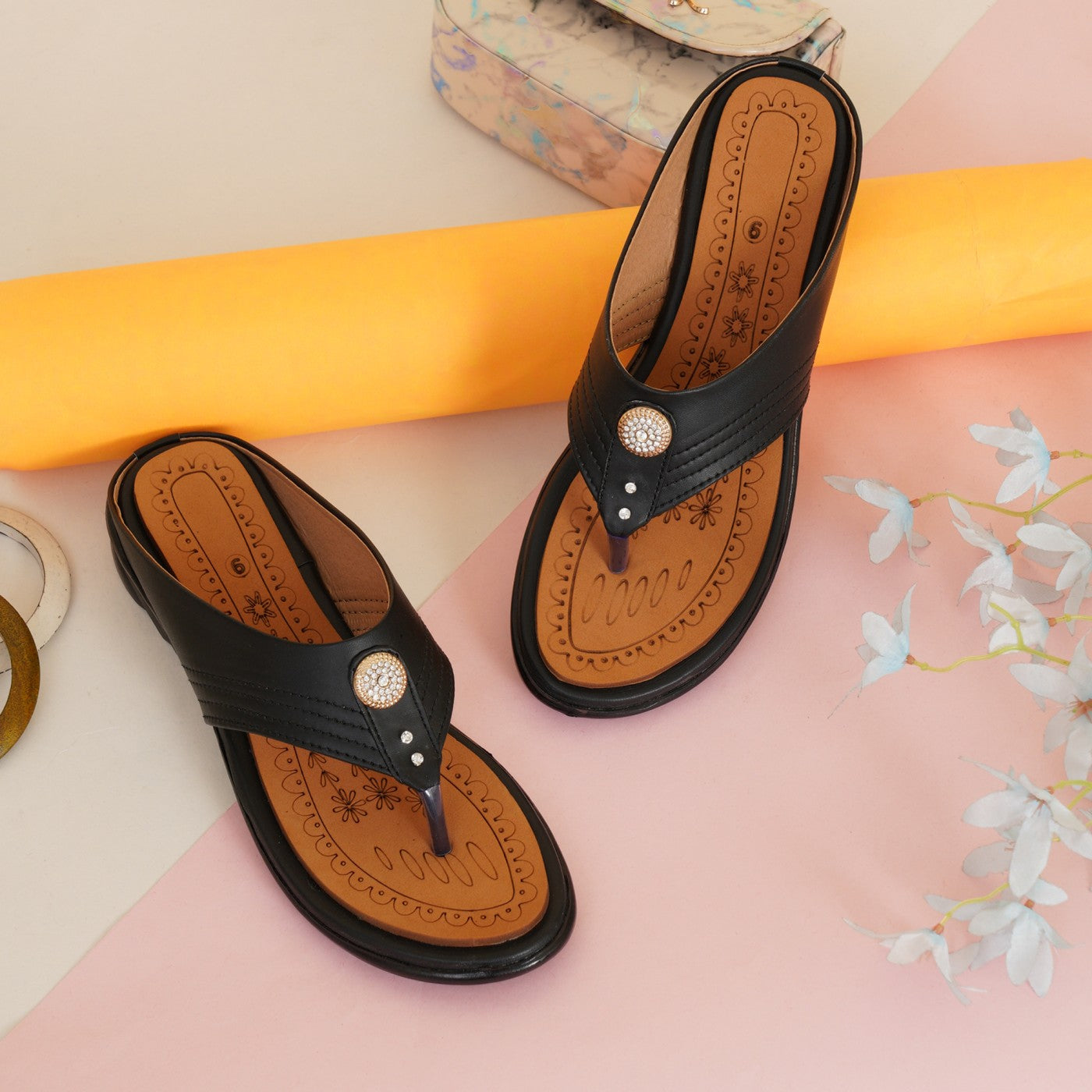 Elegant & Versatile Design Comfortable Flat Slippers