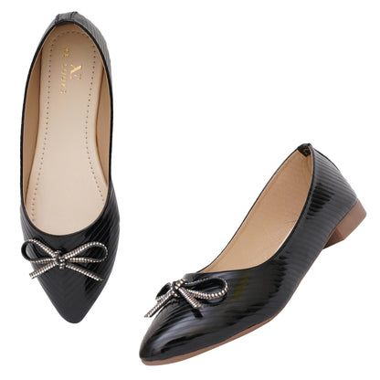 Alluring & Trendy Bow Design Comfortable Flat Ballerinas