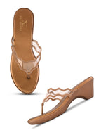Embellished  Slip-On Sandals Wavy Strap Sandals