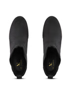 Side Elastic Cushioned Low Block Heel Ankle Boots