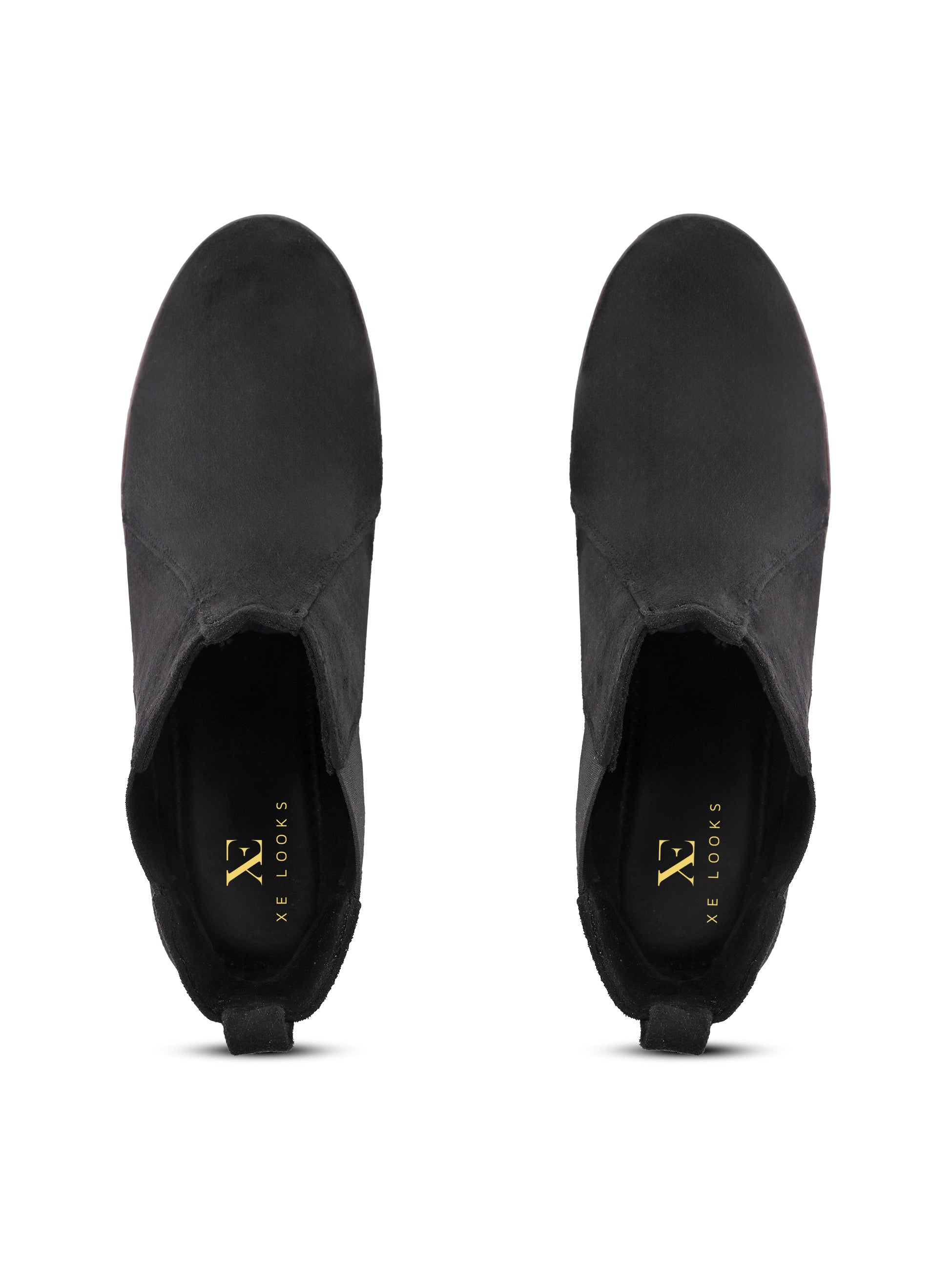 Side Elastic Cushioned Low Block Heel Ankle Boots