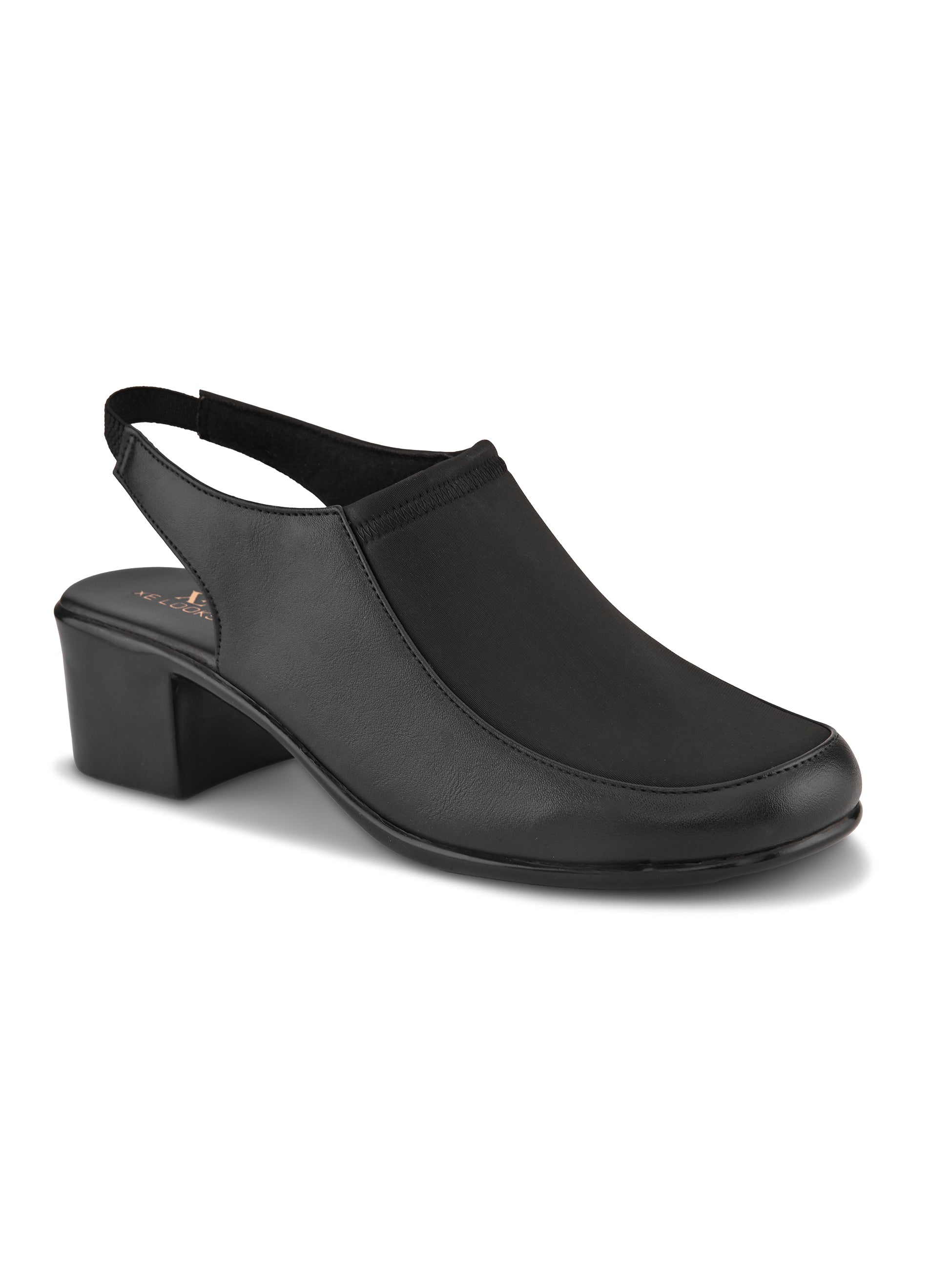 Elegant Slip-On Slingback Block Heel Shoes