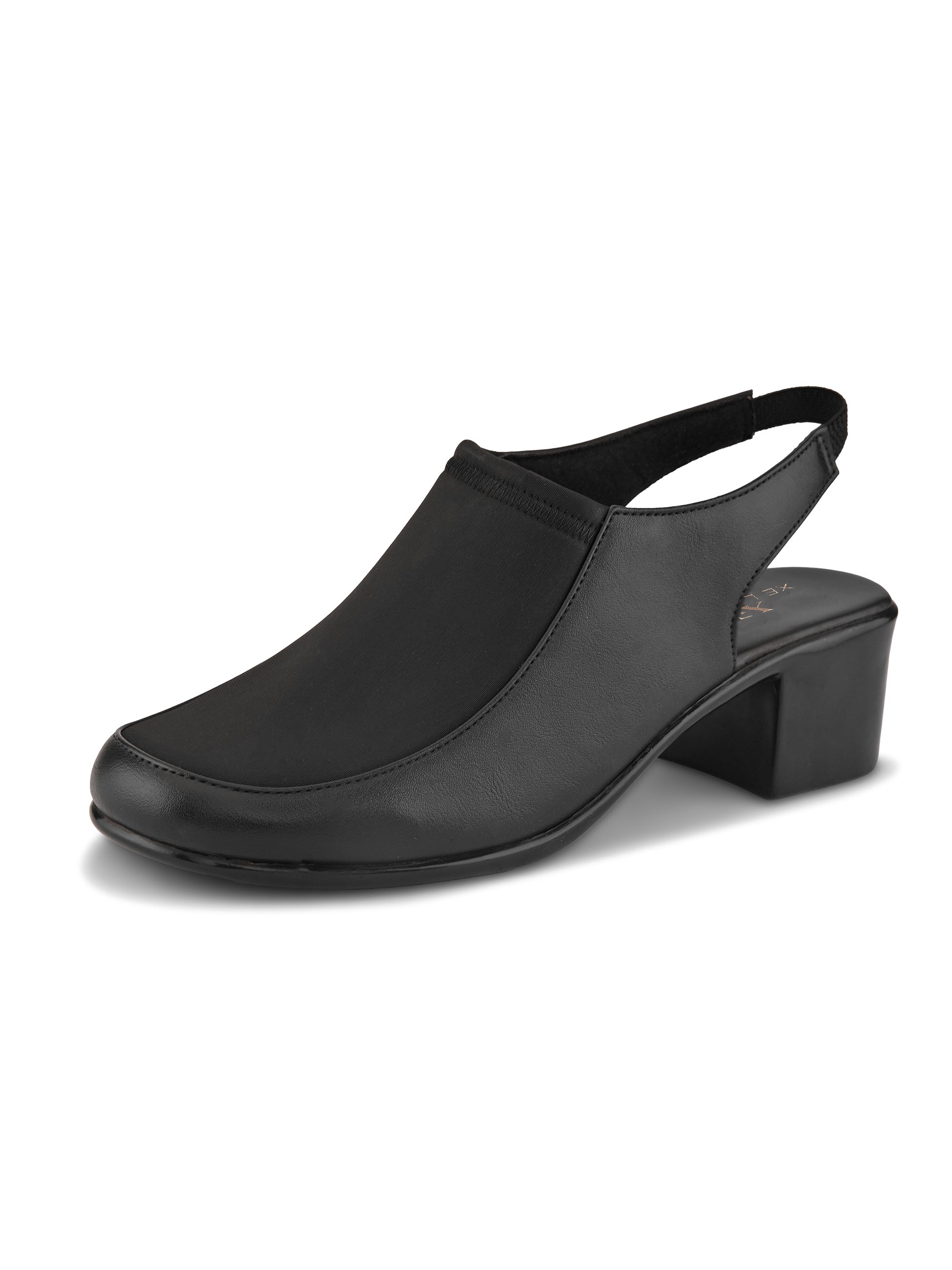 Elegant Slip-On Slingback Block Heel Shoes