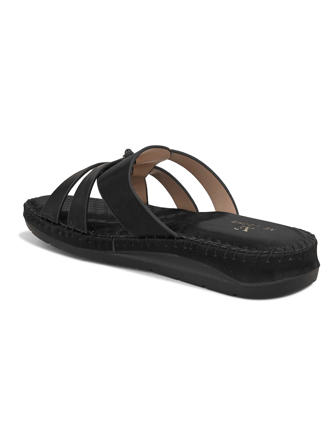 Cross-Strap Flat Slippers with Cushioned doctor Sole