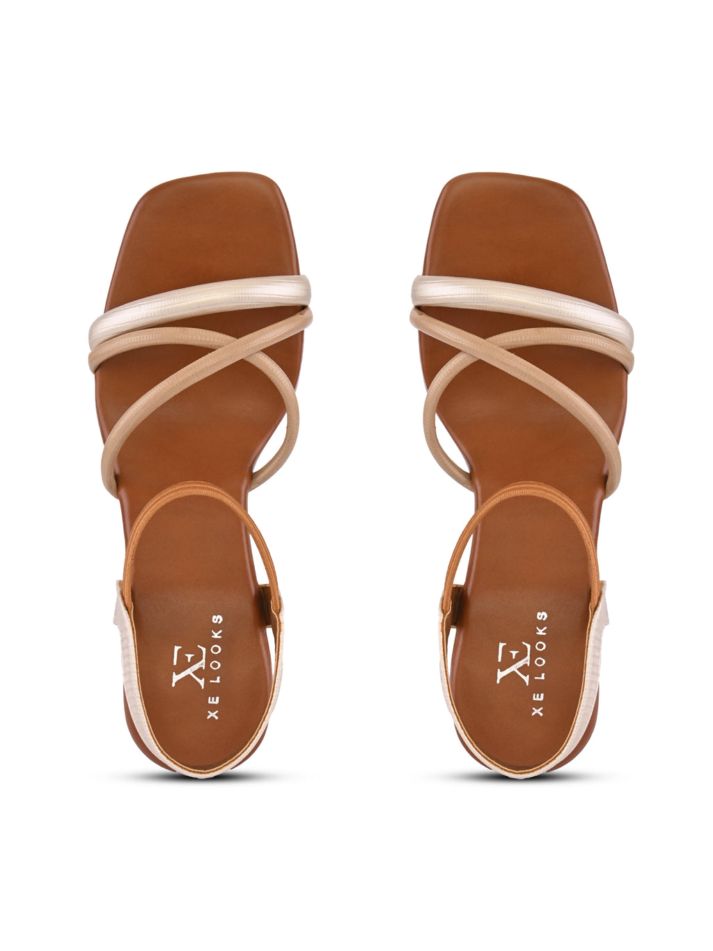 Multi-Strap Ankle Support Square Toe Block Heel Sandals