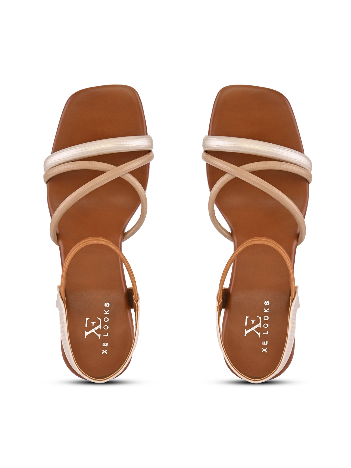 Multi-Strap Ankle Support Square Toe Block Heel Sandals