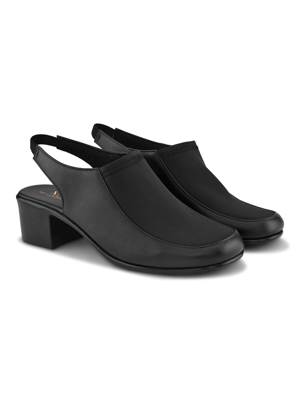 Elegant Slip-On Slingback Block Heel Shoes