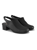 Elegant Slip-On Slingback Block Heel Shoes