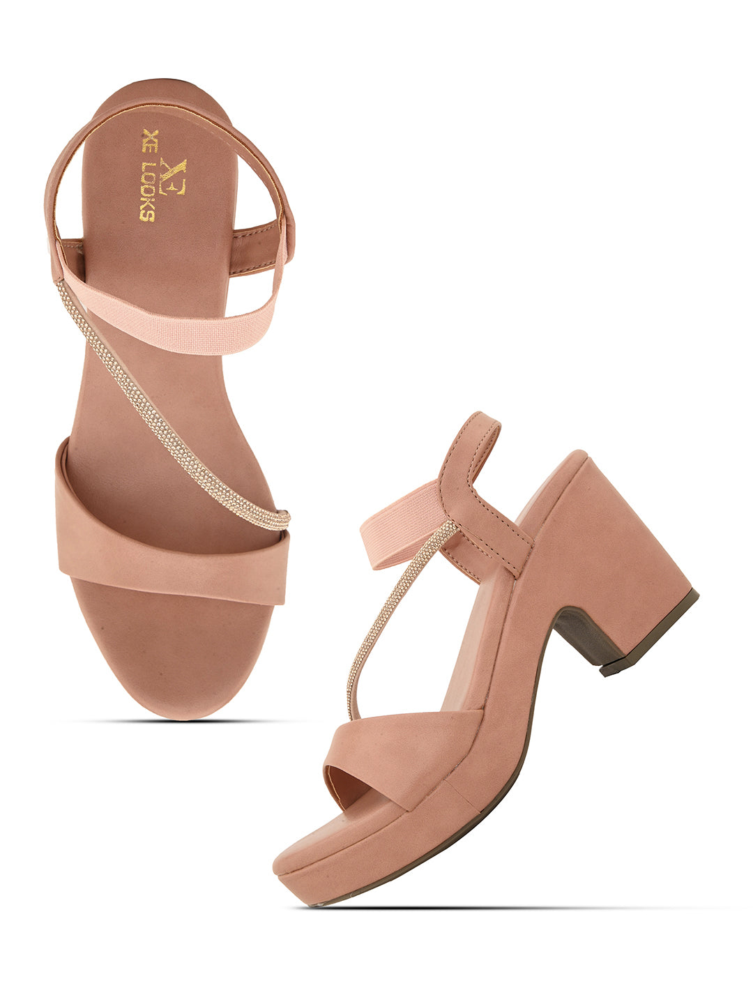 Comfortable Fancy & Charm Block Heel Sandal With Ankle Strap