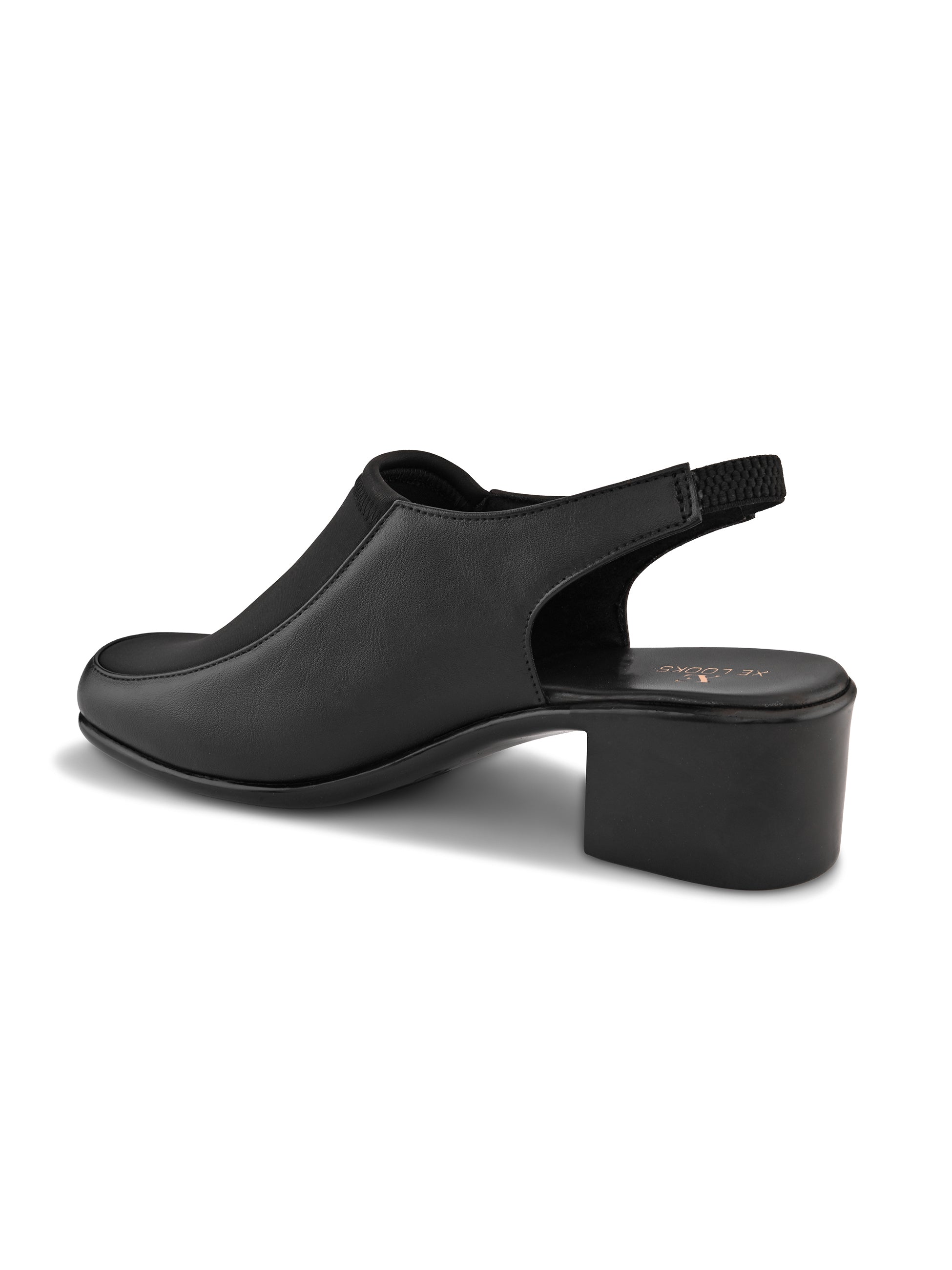Elegant Slip-On Slingback Block Heel Shoes