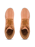 LACE-UP CHUNKY BLOCK HEEL PLATFORM ANKLE BOOTS