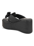 Bow Design with modern cushion platform Slippers