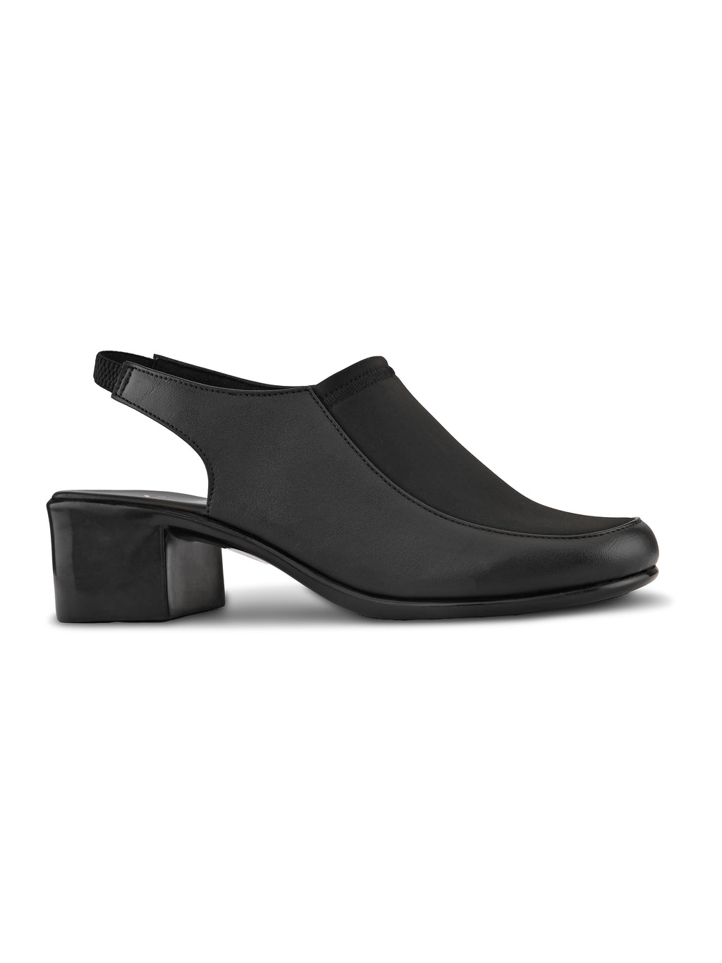 Elegant Slip-On Slingback Block Heel Shoes