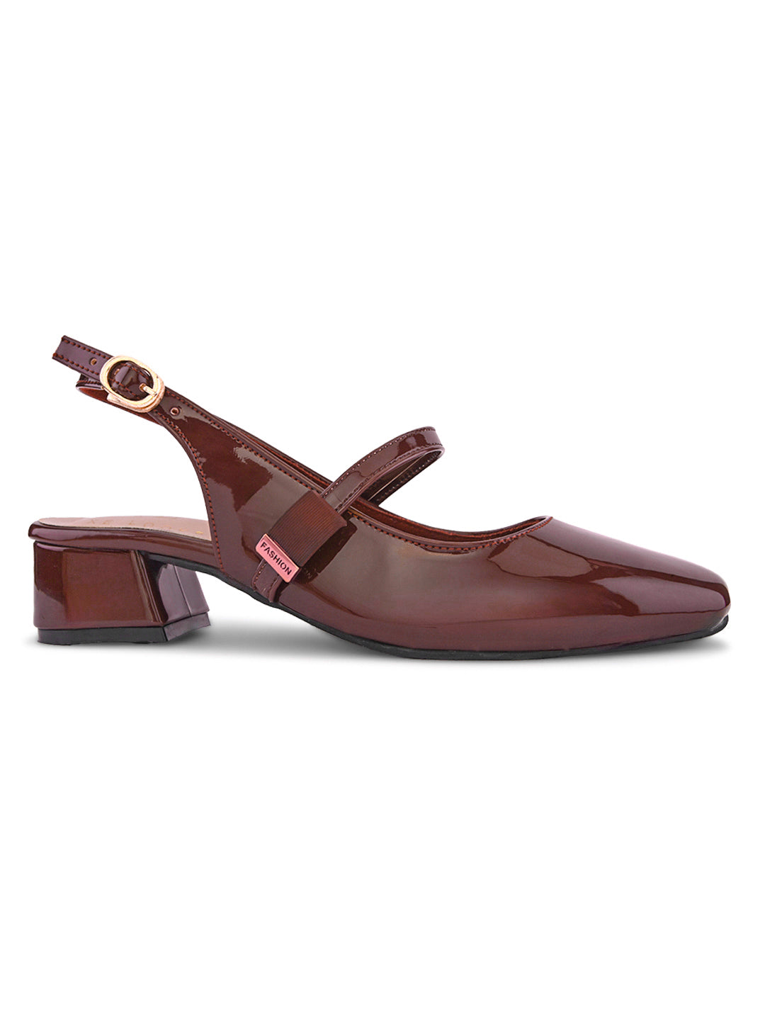 Elegant Slingback Block Heels with Bow Detail